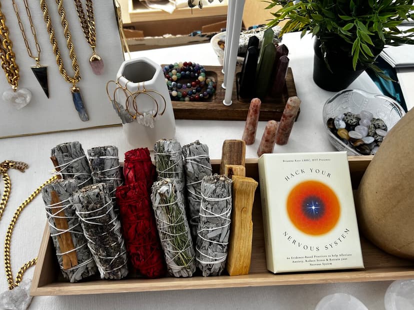 Sage bundles and ritual tools